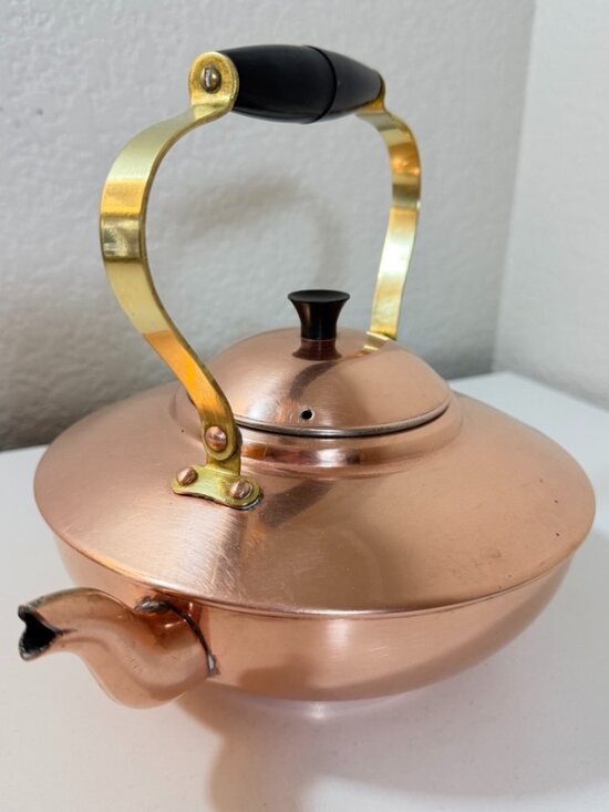 Douro Other - Vintage Douro B&M Copper Kettle w/ Brass & Plastic Handle Small/ 6 cups Portugal